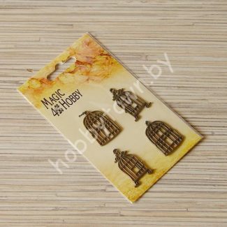 Набор декоративных металлических элементов "Клетка" 2шт.